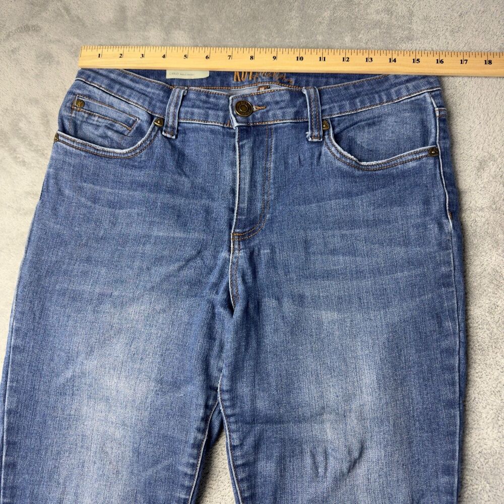 KUT From The Kloth Jeans Womens 10 Blue Carlo Ankle Skinny Distressed Hem Pants - Picture 9 of 14